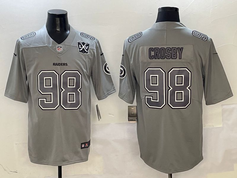 Men 2025 Oakland Raiders #98 Crosby Grey Nike Limited NFL Jersey style 43->denver nuggets->NBA Jersey